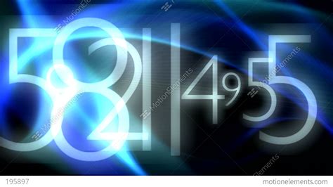 blue background  numbers stock animation