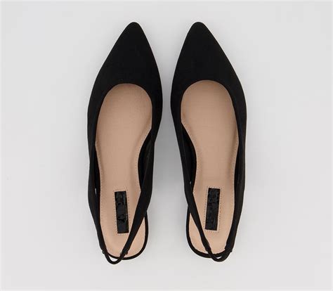 office flavour pointed slingback flats black flat shoes  women