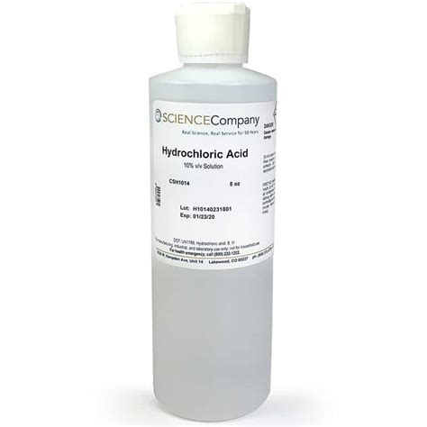 Hydrochloric Acid 10 Solution 250ml For Sale Buy From The Science