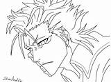 Grimmjow Coloring Bleach Pages Lineart Template sketch template