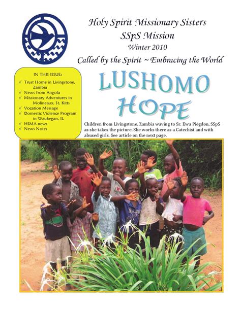 winter 2010 ssps mission magazine by holy spirit missionary sisters issuu