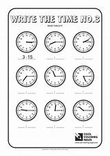 Time Coloring Pages Write Cool Print sketch template
