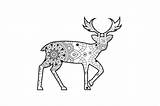 Reindeer Mandalas sketch template
