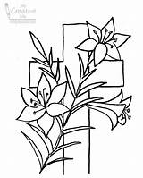 Easter Lilies Draw sketch template