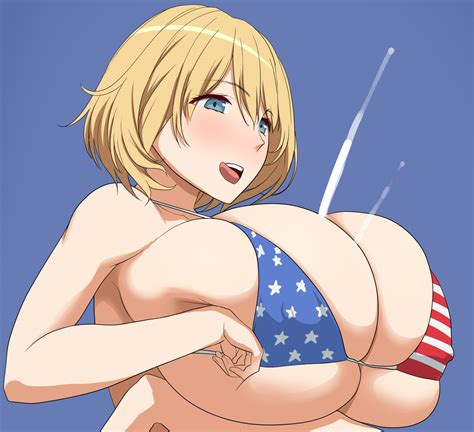 rule 34 american flag bikini bikini blonde hair blue