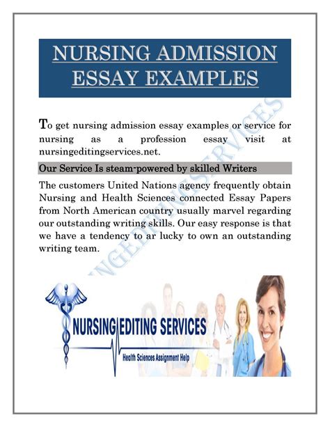 nursing admission essay examples  antonio max issuu