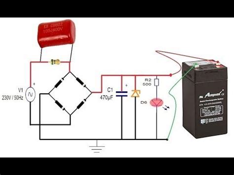 transformerless  volt battery charging circuit full details youtube electronics projects