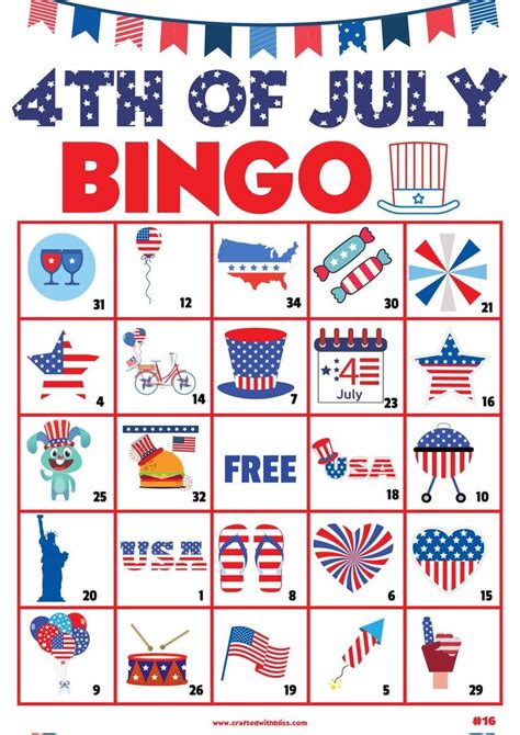 july bingo  kids   july bingo party classroom bingo