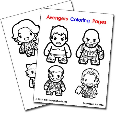 avengers chibi coloring pages coloring pages