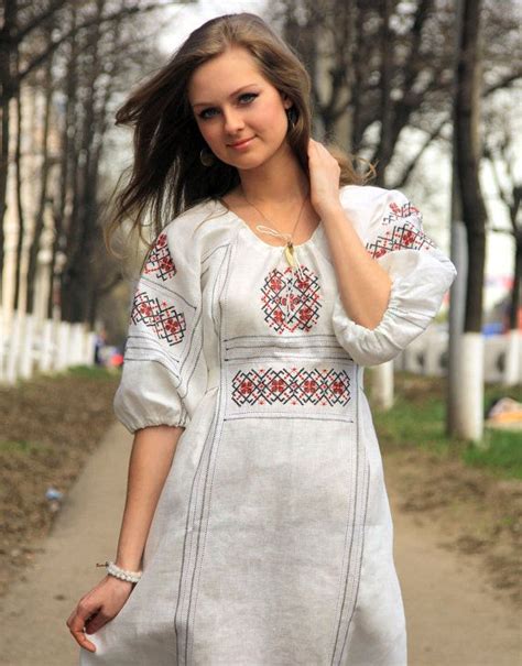 leinenkleid russische tracht russische kleidung von russianclothing russische kleidung