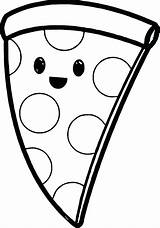 Pizza Coloring Printable sketch template