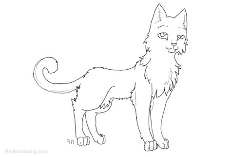 warrior cats coloring pages easy drawing  printable coloring pages