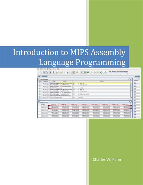 Introduction To Mips Assembly Language Programming Open Textbook Library