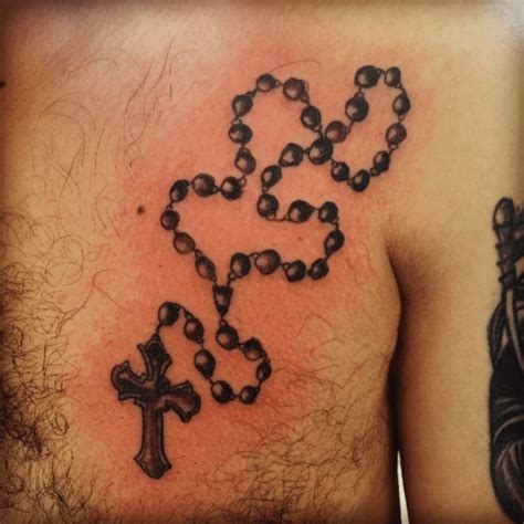 Rosary Tattoo Designs On Chest