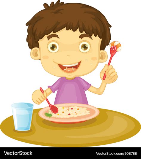 child eating royalty  vector image vectorstock
