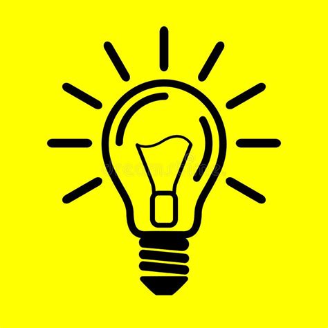 symbol light bulb stock vector illustration  energy
