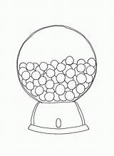 Gumball Machine Coloring Pages Printable Round Template Gum Bubble Drawing Popular Getcolorings Getdrawings Paintingvalley Coloringhome sketch template