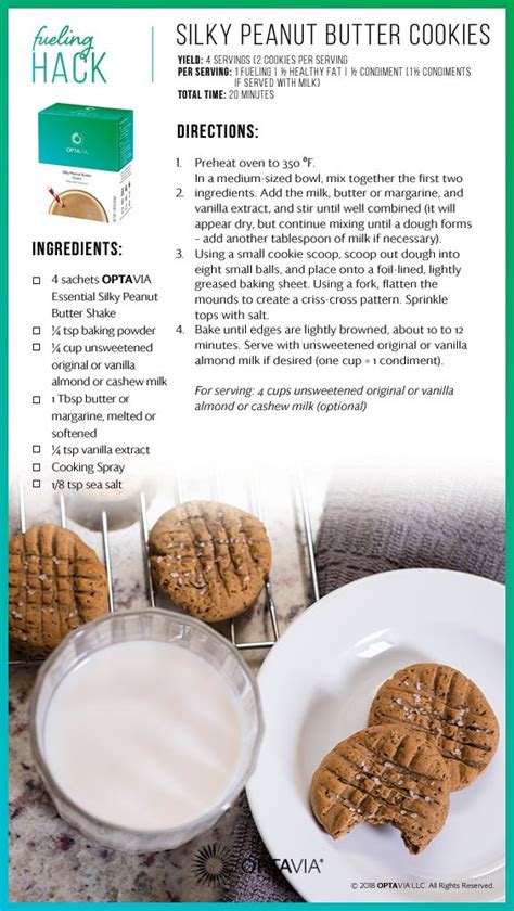 optavia silky peanut butter cookies medifast recipes lean protein meals lean  green meals