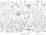 Coloring Pages Ocean Sea Under Life Waves Colouring Kids Color Sheet Deep Drawing Clipart Sheets Adult Printables Popular Google Adults sketch template