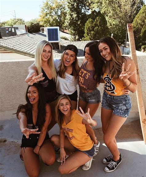 Arizona State Squad Beauties Gameday Outfit Friend Photos Arizona State