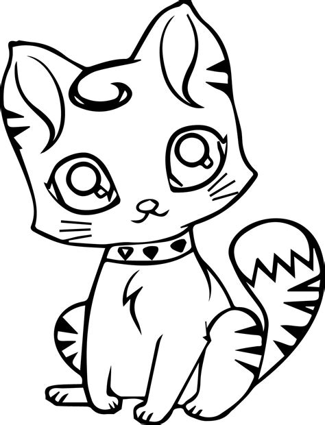 cute cat coloring page youngandtaecom kitty coloring puppy coloring pages  kitty