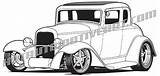 1932 Coupe Rod Window Trucks Clipground Vectorified sketch template
