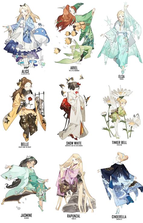 Kimono Disney Princesses Art Would Be Stunning As Cosplay
