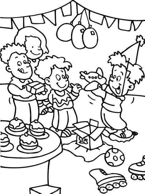 birthday party coloring pages learny kids