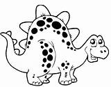Dinosaur Coloring Pages Cartoon Cute Clipart Drawing Dinosaurs Sheet Toddlers Preschoolers Clip Library Colouring Printable Kids Popular Coloringhome sketch template
