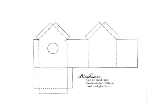 birdhouse  paper house template paper house template house template