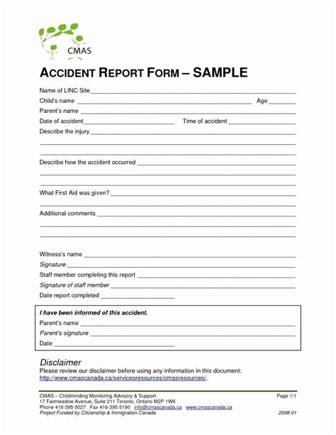 incident report sample letter format
