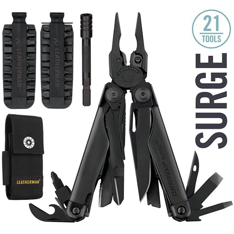 leatherman surge multi tool black  pocket nylon sheath  bit kit extender walmartcom