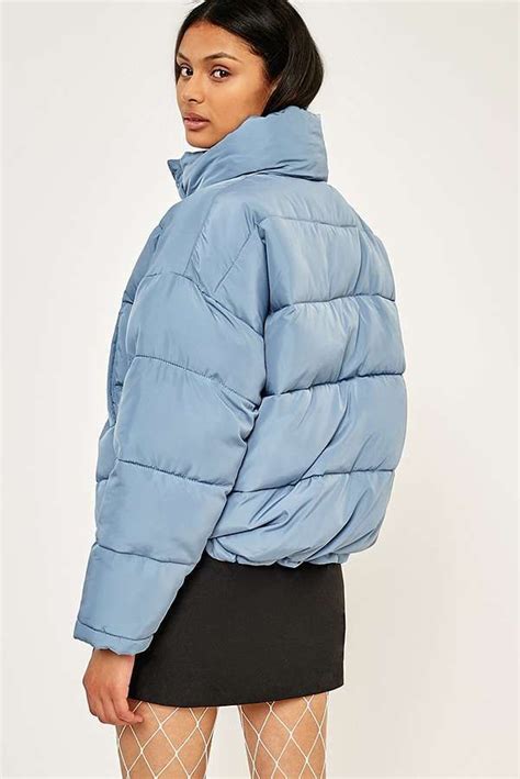 light  dark blue pillow puffer jacket