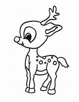 Rudolph Coloring Pages Printable Baby Kids sketch template