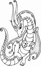 Coloring Dragon Pages Baby Colouring Popular Cute sketch template