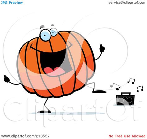 royalty  rf clipart illustration   happy pumpkin character