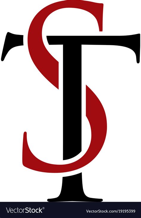 st letter logo royalty  vector image vectorstock