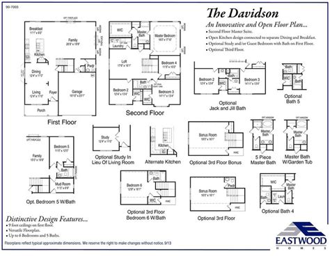 davidson floor plans bedroom  bath kitchen design open