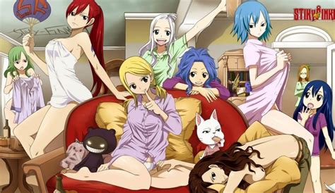 fairy tail lucy mirajane juvia cana levy charles evergreen and bisca fairy tail
