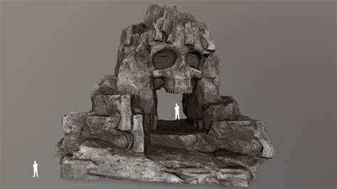 3d Asset Realtime Skull Cave Forest Cgtrader