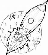 Rocket Ship Coloring Pages Printable Kids Spaceship Colouring Cartoon sketch template