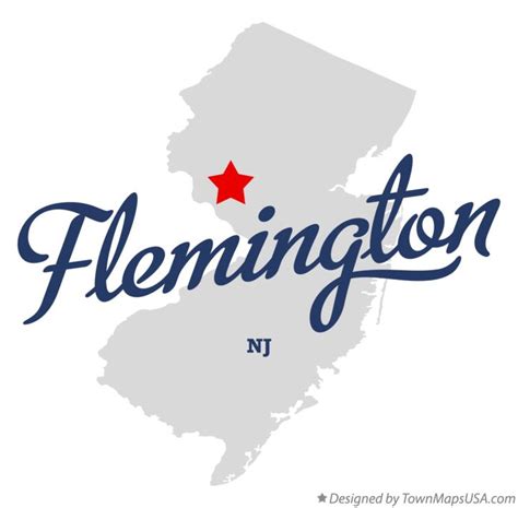 map  flemington nj  jersey