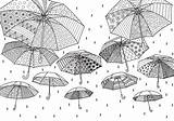 Umbrellas Rainy Paraplu Seizoen Vliegende Wolk Regenachtig Lucht Gcssi sketch template