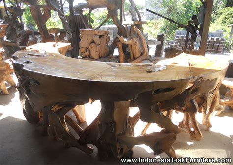 teak root wood table  chairs set teak root furniture
