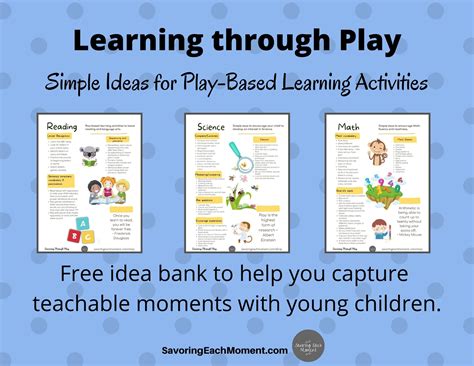 learning  play play based learning  idea list savoring