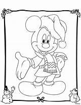Coloring Christmas Pages Disney Printable Kids Mickey Mouse Library Clipart Noel sketch template