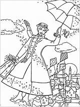 Poppins Mary Coloring Pages Kids Printable Disney Color Print Simple Bestcoloringpagesforkids Sheets Children Returns sketch template