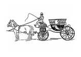 Carriage Coloring Horse Stagecoach Wagon Edupics sketch template