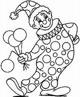 Coloring Clown Pages Circus Carnival sketch template