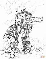 Steampunk Coloring Pages Robot Giant Adults Big Drawing Cannon Machines Colouring Owl Getdrawings Print Draw Drawings Color Printable Gears Colour sketch template
